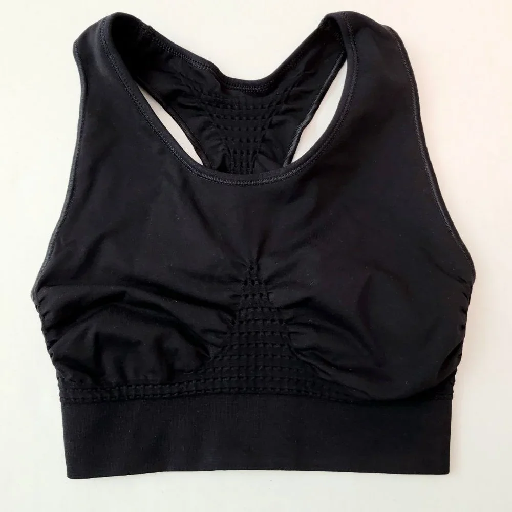 Sweaty Beatty Stamina Size Small Workout Sports Bra Top Black - Picture 2 of 9